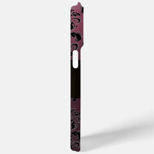 DAMASK GEM MONOGRAM Paarse Amethyst Case-Mate iPhone Case (Achterkant / Rechts)