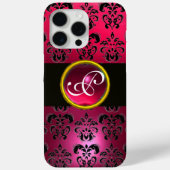 DAMASK GEM MONOGRAM Pink Red Ruby Case-Mate iPhone Case (Achterkant)