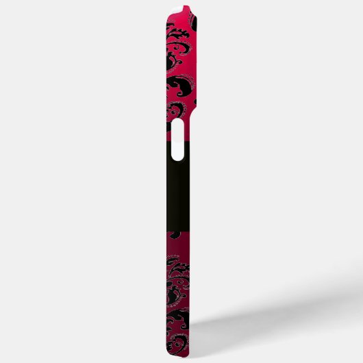 DAMASK GEM MONOGRAM Pink Red Ruby Case-Mate iPhone Case (Achterkant / Rechts)