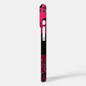 DAMASK GEM MONOGRAM Pink Red Ruby Case-Mate iPhone Case (Achterkant / Links)