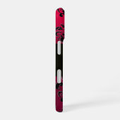 DAMASK GEM MONOGRAM Pink Red Ruby iPhone 16 Hoesje (Rechterkant)