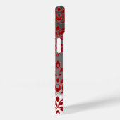 DAMASK GEM MONOGRAM rood wit Case-Mate iPhone Case (Achterkant / Rechts)