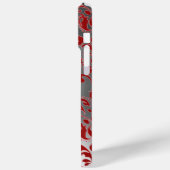 DAMASK GEM MONOGRAM rood wit Case-Mate iPhone Case (Achterkant / Links)