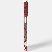 DAMASK GEM MONOGRAM rood wit Case-Mate iPhone Case (Achterkant / Rechts)