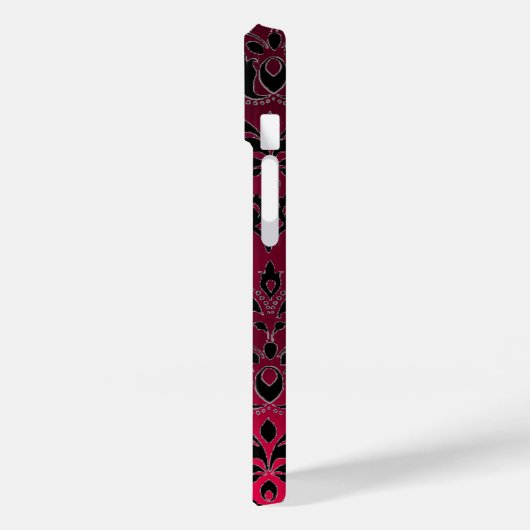 DAMASK GEM MONOGRAM roze Case-Mate iPhone Case (Achterkant / Links)
