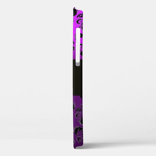 DAMASK GEM MONOGRAM Violet Paarse Amethyst Case-Mate iPhone Case (Achterkant / Links)