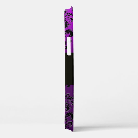 DAMASK GEM MONOGRAM Violet Paarse Amethyst Case-Mate iPhone Case (Achterkant / Rechts)