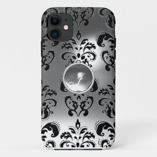 DAMASK GEM MONOGRAM white Case-Mate iPhone Case (Achterkant)