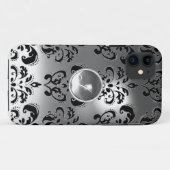 DAMASK GEM MONOGRAM white Case-Mate iPhone Case (Achterkant (horizontaal))