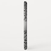 DAMASK GEM MONOGRAM wit zwart groen Case-Mate iPhone Case (Achterkant/links)