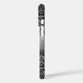 DAMASK GEM MONOGRAM wit zwart paars Case-Mate iPhone Case (Achterkant / Links)