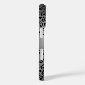 DAMASK GEM MONOGRAM wit zwart paars Case-Mate iPhone Case (Achterkant / Rechts)