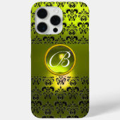 DAMASK GEM MONOGRAM Yellow Case-Mate iPhone Case (Achterkant)