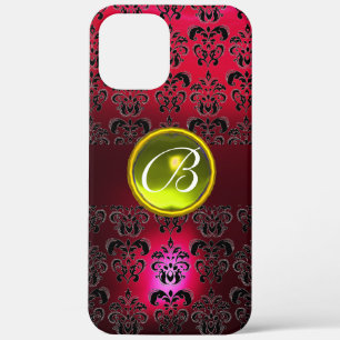 DAMASK GEM MONOGRAM Yellow Topaz, Red Ruby Case-Mate iPhone Case
