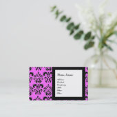 DAMASK GEM STONE MONOGRAM, 2 topaz, violet Visitekaartje (Staand voorkant)