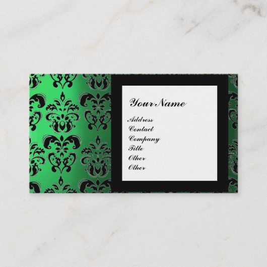 DAMASK GEM STONE MONOGRAM, 2 topaz, violet Visitekaartje (Voorkant)