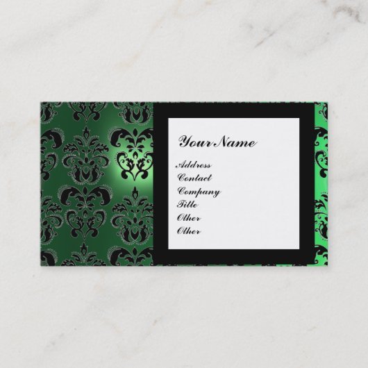 DAMASK GEM STONE MONOGRAM, 2 topaz, violet Visitekaartje (Voorkant)