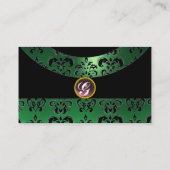 DAMASK GEM STONE MONOGRAM, 2 topaz, violet Visitekaartje (Achterkant)
