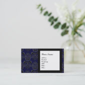 DAMASK GEM STONE MONOGRAM, 2 topaz, violet Visitekaartje (Staand voorkant)