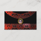 DAMASK GEM STONE MONOGRAM, 2 topaz, violet Visitekaartje (Achterkant)