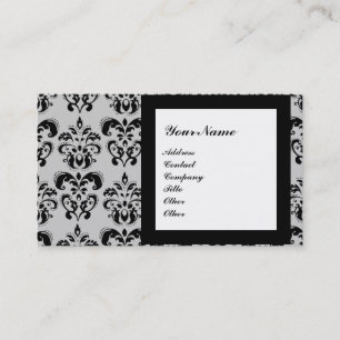 DAMASK GEM STONE MONOGRAM, 2 topaz, violet Visitekaartje