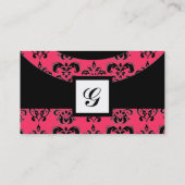 DAMASK GEM STONE MONOGRAM,3 VISITEKAARTJE (Achterkant)