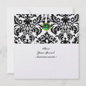 DAMASK GEM STONE MONOGRAM jade green ice Kaart (Achterkant)