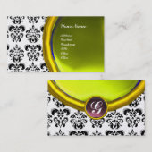 DAMASK GEM STONE MONOGRAM, parels Visitekaartje (Voorkant / Achterkant)