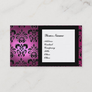 DAMASK GEM STONE MONOGRAM roze Visitekaartje