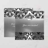 DAMASK GEM STONE MONOGRAM white Kaart (Voorkant / Achterkant)