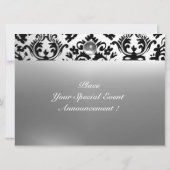 DAMASK GEM STONE MONOGRAM white Kaart (Achterkant)