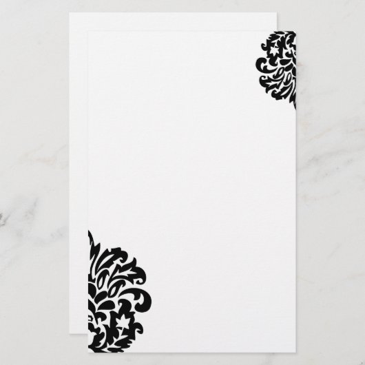 Damask gepersonaliseerd briefpapier (Voorkant / Achterkant)