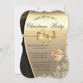 Damask Gingerbread Corporate Christmas Party Kaart (Voorkant)