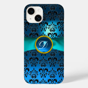 DAMASK GIRLY MONOGRAM Blue Case-Mate iPhone Case