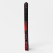 DAMASK GIRLY MONOGRAM Red burgundy lbon Case-Mate iPhone Case (Achterkant/links)