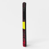 DAMASK GIRLY MONOGRAM Red Goudgele lint Case-Mate iPhone Case (Achterkant/links)