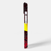 DAMASK GIRLY MONOGRAM Red Goudgele lint Case-Mate iPhone Case