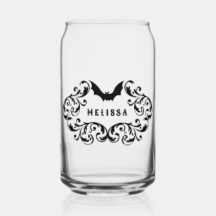 Damask Glam Bat gepersonaliseerd Blikvorm Glas