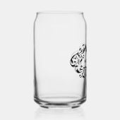 Damask Glam Bat gepersonaliseerd Blikvorm Glas (Rechts)