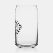 Damask Glam Bat gepersonaliseerd Blikvorm Glas (Links)