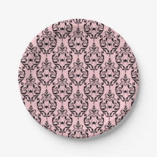 Damask Glam Black Cat   Bord Halloween Paper
