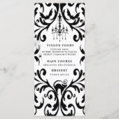 Damask Glam Halloween Dinner Party Menu (Voorkant)