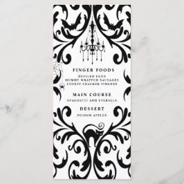 Damask Glam Halloween Dinner Party Menu