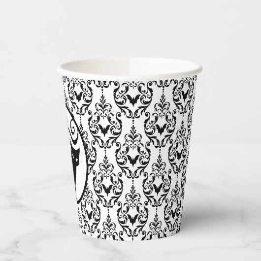 Damask Glam | Katten en vleermuizen Papieren beker (Links)