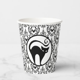 Damask Glam | Katten en vleermuizen Papieren beker