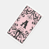 Damask Glam Monogram Halloween Paper Guest Towels Servet (Hoek)