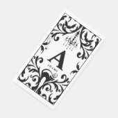 Damask Glam Monogram Halloween Paper Guest Towels Servet (Hoek)