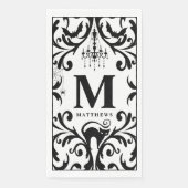 Damask Glam Monogram Halloween Servet (Voorkant)