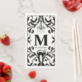 Damask Glam Monogram Halloween Servet (Insitu)