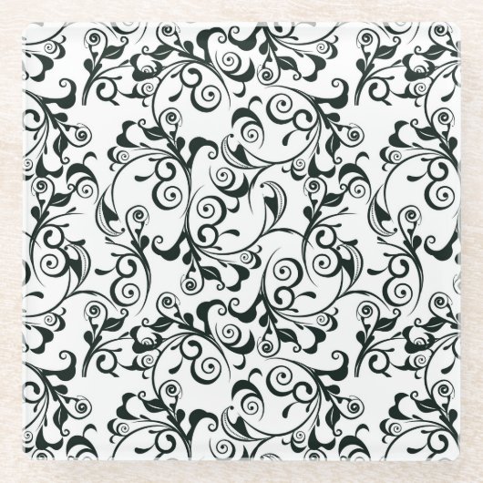 Damask Glazen Onderzetter (Voorkant)